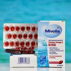 Viên uống dầu nhuyễn thể Omega-3 Mivolis - Bổ sung Omega-3 cho sức khỏe tim mạch, trí não - Viên nang mềm dễ uống từ Đức