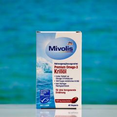 Viên uống dầu nhuyễn thể Omega-3 Mivolis - Bổ sung Omega-3 cho sức khỏe tim mạch, trí não - Viên nang mềm dễ uống từ Đức