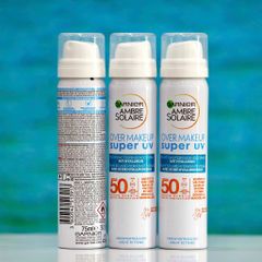 Xịt Chống Nắng Garnier Super UV SPF50 - Dạng Xịt Siêu Nhẹ Cho Mặt, Dùng Trên Lớp Trang Điểm, Bảo Vệ Da Tối Ưu