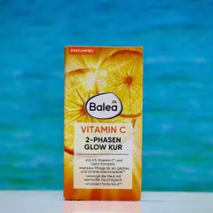 Huyết Thanh Balea Vitamin C 2-Phasen Glow Kur - Ampoule Chăm Sóc Da Sáng Mịn, Cung Cấp Độ Ẩm, Không Chứa Hương Liệu - Hộp 7 ống 2ml
