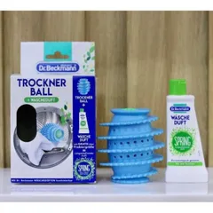 Bóng Giặt Dr Beckmann - Bộ Sản Phẩm Giúp Quần Áo Không Nhăn Kèm Nước Xả Đậm Đặc 50ml - Tiết Kiệm Thời Gian Giặt Giũ Thông Minh