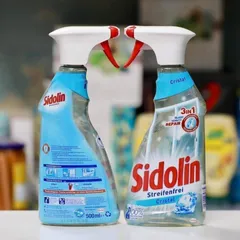 Xịt lau kính Sidolin Cristal 3in1 - Dung dịch làm sạch kính & gương hiệu quả 500ml - Chống bám bụi & không để lại vệt mờ