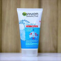 Sữa Rửa Mặt 3 Trong 1 Garnier - Dành Cho Da Nhạy Cảm, Tẩy Da Chết & Đắp Mặt Nạ, Chất Lượng Pháp