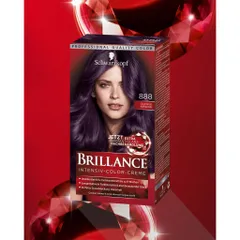 Thuốc Nhuộm Tóc Brillance Schwarzkopf Số 888 - Màu Tím Tối, Dễ Dàng Sử Dụng Tại Nhà, Màu Đậm Chất Cá Tính, Bền Màu