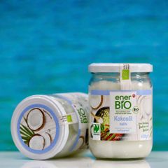 Dầu Dừa Hữu Cơ EnerBio 400g - Nguyên Chất Ép Lạnh, Dưỡng Da, Nấu Ăn Sống Khỏe, Chứng Nhận Hữu Cơ Châu Âu