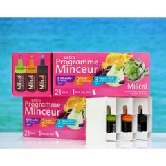 DETOX giảm khối lượng cơ thể 3 trong 1 MILICAL EXTRA - 21 ống 10ml