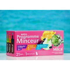 DETOX giảm khối lượng cơ thể 3 trong 1 MILICAL EXTRA - 21 ống 10ml