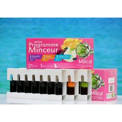 DETOX giảm khối lượng cơ thể 3 trong 1 MILICAL EXTRA - 21 ống 10ml