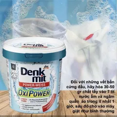Bột Tẩy Trắng Quần Áo Denkmit Oxi Power 750gr - Giải Pháp Làm Sạch Vết Ố Vàng, Bẩn Cứng Đầu Nhập Khẩu Đức