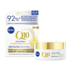 Kem Dưỡng Da Ban Ngày NIVEA Q10 Anti-Falten Extra Reichhaltig - Dưỡng Ẩm Chuyên Sâu, Bảo Vệ Da Với SPF 15, Dành Cho Da Khô