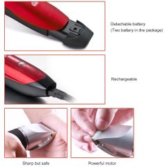 Tông đơ cắt tóc không dây SURKER RFC-508 - Lưỡi gốm TITAN cao cấp, sạc điện, sử dụng cho người lớn và trẻ em, tiện lợi mang theo du lịch