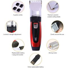 Tông đơ cắt tóc không dây SURKER RFC-508 - Lưỡi gốm TITAN cao cấp, sạc điện, sử dụng cho người lớn và trẻ em, tiện lợi mang theo du lịch