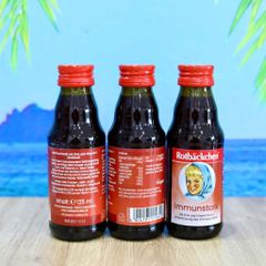 Nước ép Rotbäckchen tự nhiên bổ sung kẽm & vitamin C - Chai thủy tinh 125ml xuất xứ Đức, dành cho người lớn & trẻ em từ 4 tuổi.