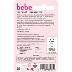Son dưỡng môi cho bé BEBE Lippenpflege Zartrose, 4,9 g