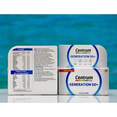 Vitamin tổng hợp cho người trên 50 tuổi Centrum Generation 50+ Hộp 60 viên [Hàng Đức]