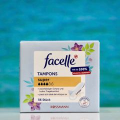 Băng vệ sinh Tampon Facelle Super 4 Giọt - 56 Viên, An Toàn và Thoải Mái Suốt Ngày, Giải Pháp Hoàn Hảo Cho Phụ Nữ Năng Động
