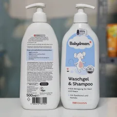 Sữa tắm gội 2in1 cho trẻ sơ sinh Babydream, 500ml