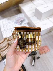 Set Mini Estee Lauder Kem Mắt và Serum Chăm Sóc Da - Túi Cói Xinh Xắn Dành Cho Làn Da Tươi Trẻ
