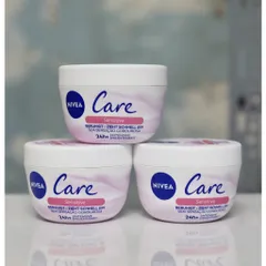 Kem dưỡng ẩm Nivea Care Sensitive chống da khô nứt nẻ cho da nhạy cảm, 200ml