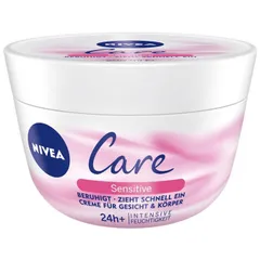 Kem dưỡng ẩm Nivea Care Sensitive chống da khô nứt nẻ cho da nhạy cảm, 200ml