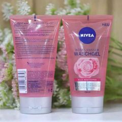 Sữa Rửa Mặt Nivea Chiết Xuất Hoa Hồng 150ml - Dành Cho Mọi Loại Da, Làm Sạch Sâu, Cấp Ẩm, An Toàn Không Chứa Sulfate & Paraben