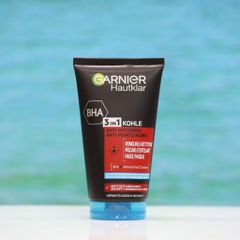 Sữa Rửa Mặt Garnier Hautklar 3 in 1 Giảm Mụn Đầu Đen - Chăm Sóc Da Mặt Sạch Sâu 150ml