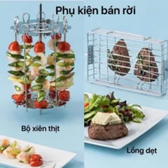 [SALE ĐẬM] Nồi chiên không dầu, nồi nướng không dầu Turbo Klarstein 9 lít siêu tiện dụng, chiên gà, ngan nguyên con