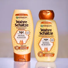 Bộ Dầu Gội Xả Garnier Wahre Schatze Tinh Chất Mật Ong - Giúp Phục Hồi Tóc Hư Tổn, Dưỡng Mượt Khỏe Mỗi Đây Màu Đức