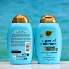 Dầu xả OGX Argan Oil of Morocco 385ml - Nuôi dưỡng, làm mềm tóc hư tổn, phục hồi độ bóng tự nhiên cho tóc khỏe mạnh