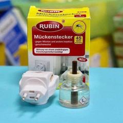 Bộ sản phẩm chống muỗi Rubin - Lọ tinh dầu và ổ cắm an toàn không độc hại, hiệu quả chống muỗi và côn trùng cho không gian 30m²