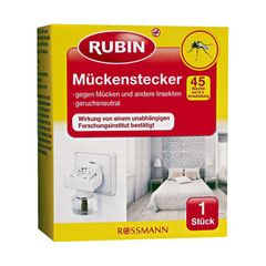 Bộ sản phẩm chống muỗi Rubin - Lọ tinh dầu và ổ cắm an toàn không độc hại, hiệu quả chống muỗi và côn trùng cho không gian 30m²