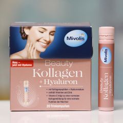 Collagen Mivolis Beauty Kollagen + Hyaluron - Nước Dưỡng Da Săn Chắc, Căng Mịn - Hỗ Trợ Làm Đẹp, Dễ Uống, Nguồn Gốc Đức