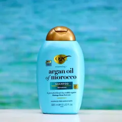 Dầu Gội OGX Argan Oil of Morocco 385ml - Phục Hồi Tóc Hư Tổn, Bóng Mượt, Không Sulfate, Dưỡng Ẩm Tự Nhiên