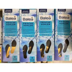 Miếng Lót Giày Balea Than Hoạt Tính Khử Mùi Hôi Chân - Hộp 8 Đôi, Chất Liệu Dày 2mm, Thông Thoáng Cho Giày Thể Thao, Công Sở