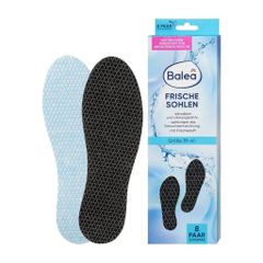 Miếng Lót Giày Balea Than Hoạt Tính Khử Mùi Hôi Chân - Hộp 8 Đôi, Chất Liệu Dày 2mm, Thông Thoáng Cho Giày Thể Thao, Công Sở