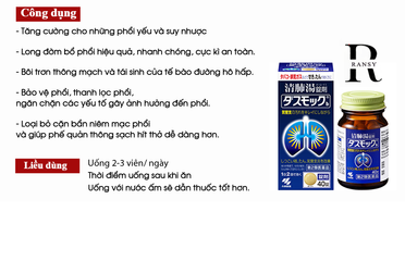 Viên Uống Bổ Phổi KOBAYASHI Nhật Bản - Hỗ Trợ Thanh Lọc Phổi và Cải Thiện Hô Hấp cho Người Hút Thuốc - Thực Phẩm Chức Năng Hàng Nội Địa