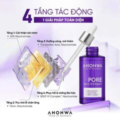 AHOHWA Niacin 20% - Serum Kiềm Dầu 4in1 Cho Da Dầu & Nhạy Cảm, Giải Pháp Hiệu Quả Giúp Thu Nhỏ Lỗ Chân Lông