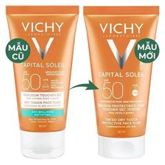 Kem Chống Nắng Vichy Capital Soleil Dry Touch SPF50 50ml - Bảo Vệ Da Hiệu Quả, Chống Nắng Tia UVA/UVB, Dành Cho Da Nhạy Cảm