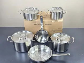 Bộ Nồi Inox Fissler Profi 4 Nồi 1 Quánh 1 Chảo Chất Lượng Đức - Bộ đồ nấu ăn đa năng cho mọi loại bếp