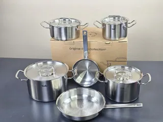 Bộ Nồi Inox Fissler Profi 4 Nồi 1 Quánh 1 Chảo Chất Lượng Đức - Bộ đồ nấu ăn đa năng cho mọi loại bếp