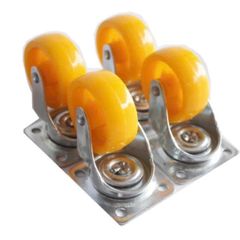 Bánh Xe Vàng Nhựa Không Khóa - Bánh Xe Đẩy Nhiều Kích Cỡ, Chất Liệu Bền Bỉ, Tải Trọng Tối Đa 100kg, Dùng Trong Nhà Xưởng, Xe Đẩy