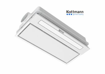 Quạt Sưởi Âm Trần Đa Năng Kottmann K8 - 2900W, Gió Mát, Đèn LED Panel - Thiết Bị Sưởi Tiết Kiệm Năng Lượng