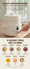 Nồi Nấu Chậm Joyoung JSC-187 - Nồi Chín Tự Động 1.8L Với 8 Chế Độ Nấu, Giữ Nhiệt, Chống Bỏng - Dụng Cụ Bếp Tiện Lợi