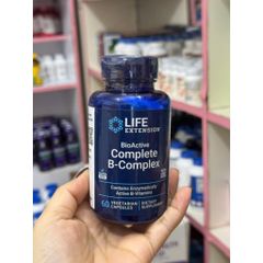 Viên Uống B Complex BioActive Complete 60 Viên Life Extension - Tăng Năng Lượng, Hỗ Trợ Hệ Thần Kinh, Không Chứa Gluten