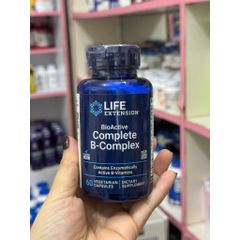 Viên Uống B Complex BioActive Complete 60 Viên Life Extension - Tăng Năng Lượng, Hỗ Trợ Hệ Thần Kinh, Không Chứa Gluten