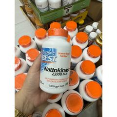 Viên uống bổ tim mạch Nattokinase 2000FUs Doctor's Best - Hỗ trợ phòng ngừa đột quỵ và cải thiện tuần hoàn máu, 90 viên