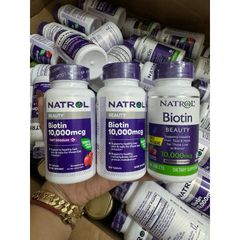 Viên Biotin Nature Made 10000mg - Hỗ Trợ Mọc Tóc, Ngăn Rụng Tóc, Cải Thiện Da, Móng Chắc Khỏe, Vitamin Nhóm B, 90 Viên