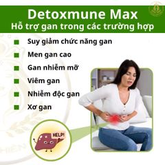 Viên Uống Giải Độc Gan Detoxmune Max - Bảo Vệ Gan, Giải Độc, Hỗ Trợ Chức Năng Gan 30 Viên/Hộp - Sản Phẩm Chăm Sóc Sức Khỏe