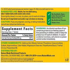 Viên Uống Bổ Sung Sắt Nature Made Iron 65Mg - Hũ 365 Viên Tăng Cường Sức Khỏe, Hỗ Trợ Thiếu Máu, Duy Trì Năng Lượng