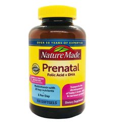 Viên Uống Bổ Bầu Nature Made Prenatal Multi + DHA 150 Viên - Vitamin Cho Mẹ Bầu, Hỗ Trợ Phát Triển Toàn Diện Cho Mẹ Và Bé